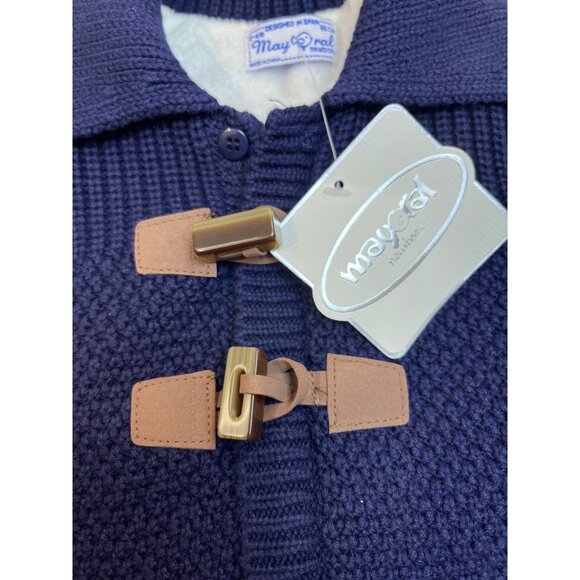 Mayoral Baby Boy Knit Toggle Cardigan Jacket Navy Blue Sz 2-4M - Picture 6 of 8